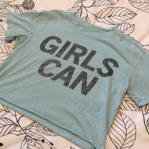 Girls Can crop top
